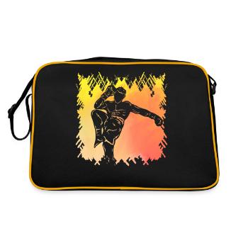 Muay Thaï - Sac Retro - noir/or - Dos