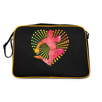 Muay Thaï - Sac Retro - noir/or - Dos