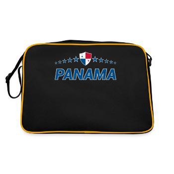 Panama - Retro Tasche - Schwarz/Gold - Hinten