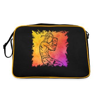 Muay Thaï - Sac Retro - noir/or - Dos