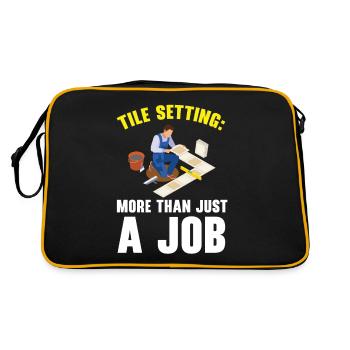 Carreleur Profession Carrelage Couche De Sol Carrelage - Sac Retro - noir/or - Dos