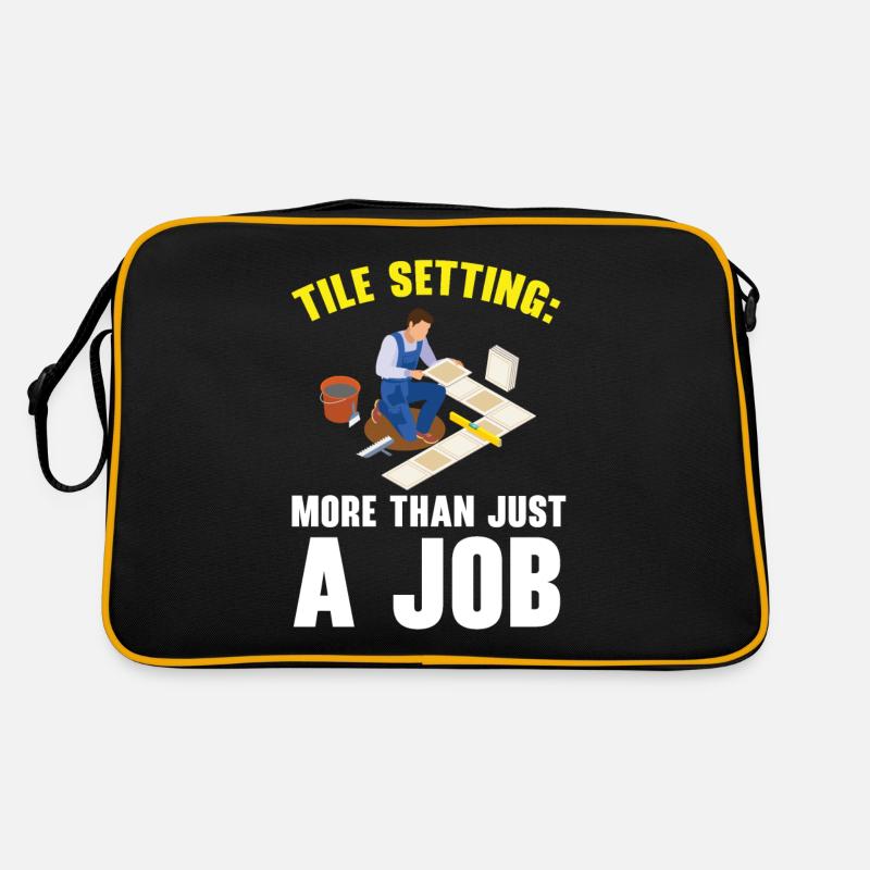 Carreleur Profession Carrelage Couche De Sol Carrelage Sac Retro