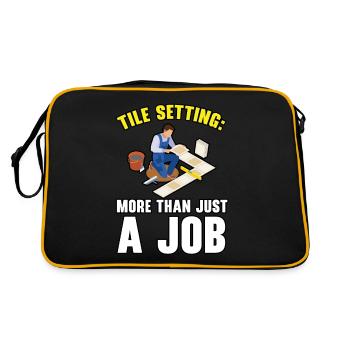 Tiler Tiler Profession Floor Layer Tile - Retro Bag - black/gold - Back