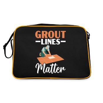 Tiler Tiler Profession Floor Layer Tile - Retro Bag - black/gold - Back