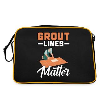 Tiler Tiler Profession Floor Layer Tile - Retro Bag - black/gold - Back