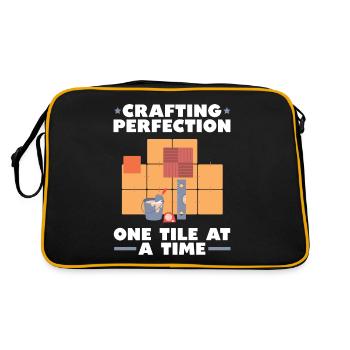 Carreleur Profession Carrelage Couche De Sol Carrelage - Sac Retro - noir/or - Dos