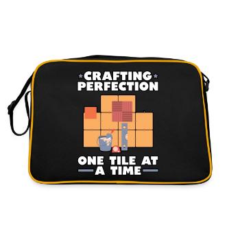 Tiler Tiler Profession Floor Layer Tile - Retro Bag - black/gold - Back