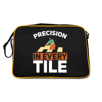 Tiler Tiler Profession Floor Layer Tile - Retro Bag - black/gold - Back