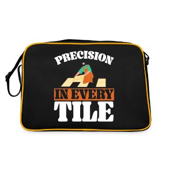 Tiler Tiler Profession Floor Layer Tile - Retro Bag - black/gold - Back