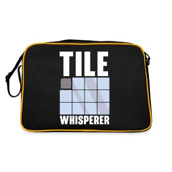 Carreleur Profession Carrelage Couche De Sol Carrelage - Sac Retro - noir/or - Dos