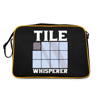 Carreleur Profession Carrelage Couche De Sol Carrelage - Sac Retro - noir/or - Dos