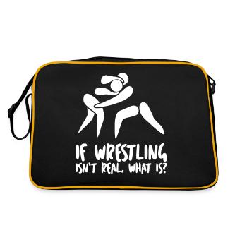 Wrestler Real Wrestling - Retro Tasche - Schwarz/Gold - Hinten