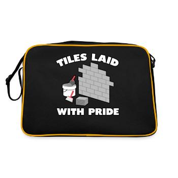 Carreleur Profession Carrelage Couche De Sol Carrelage - Sac Retro - noir/or - Dos