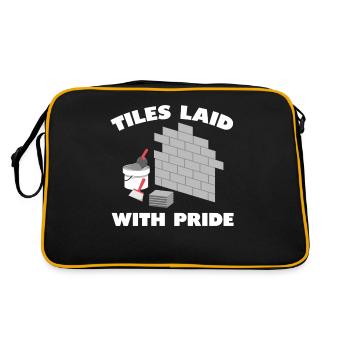 Tiler Tiler Profession Floor Layer Tile - Retro Bag - black/gold - Back