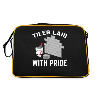 Tiler Tiler Profession Floor Layer Tile - Retro Bag - black/gold - Back