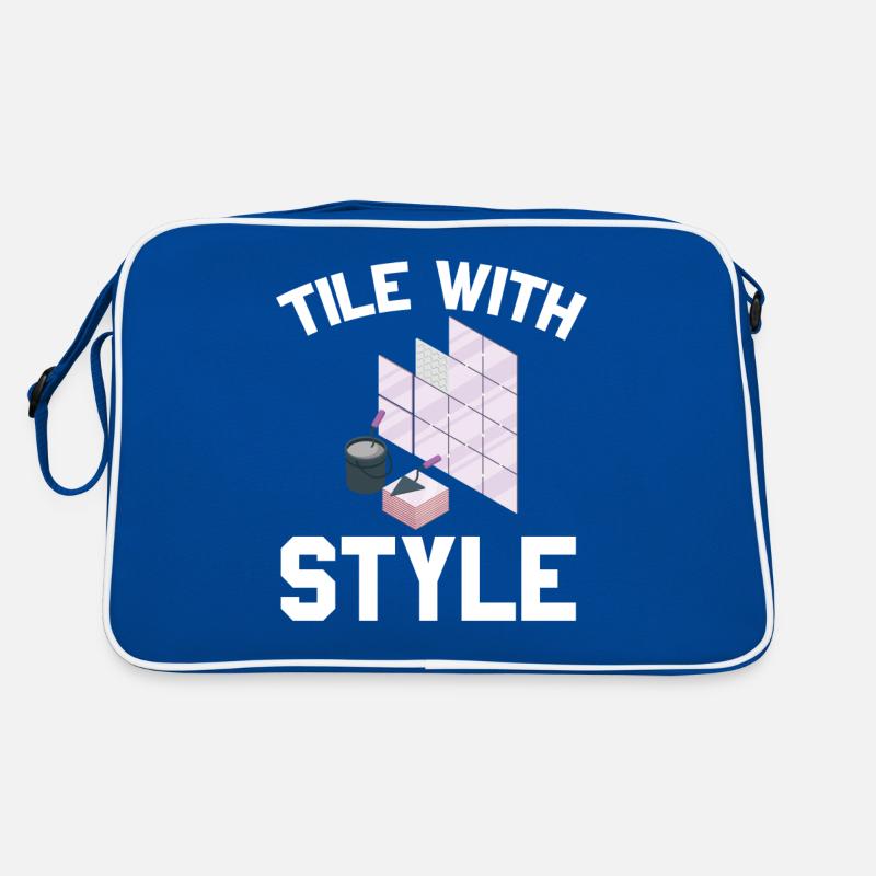 Carreleur Profession Carrelage Couche De Sol Carrelage Sac Retro
