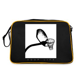 Hoop Basketball Player Hoop Black Graphic - Retro Bag - black/gold - Back