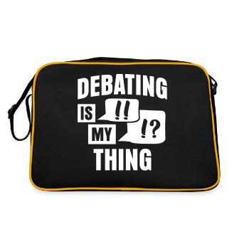Debating Club Discussion Debate Team - Retro Bag - black/gold - Back