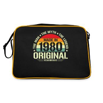 Vintage 1980 Birthday Retro Style - Retro Bag - black/gold - Back