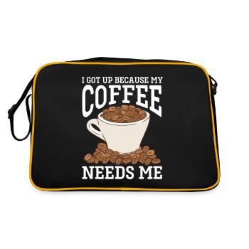 Barista Kaffee - Retro Tasche - Schwarz/Gold - Hinten