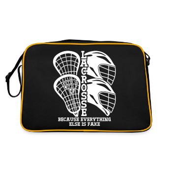 Raquettes de crosse Joueur de crosse - Sac Retro - noir/or - Dos