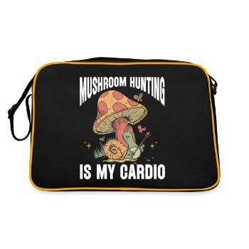 Champignon, Mycologie, Mycologue, Collectionneur - Sac Retro - noir/or - Dos