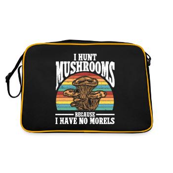 Champignon, Mycologie, Mycologue, Collectionneur - Sac Retro - noir/or - Dos