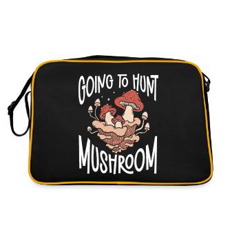 Champignon, Mycologie, Mycologue, Collectionneur - Sac Retro - noir/or - Dos