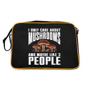 Champignon, Mycologie, Mycologue, Collectionneur - Sac Retro - noir/or - Dos