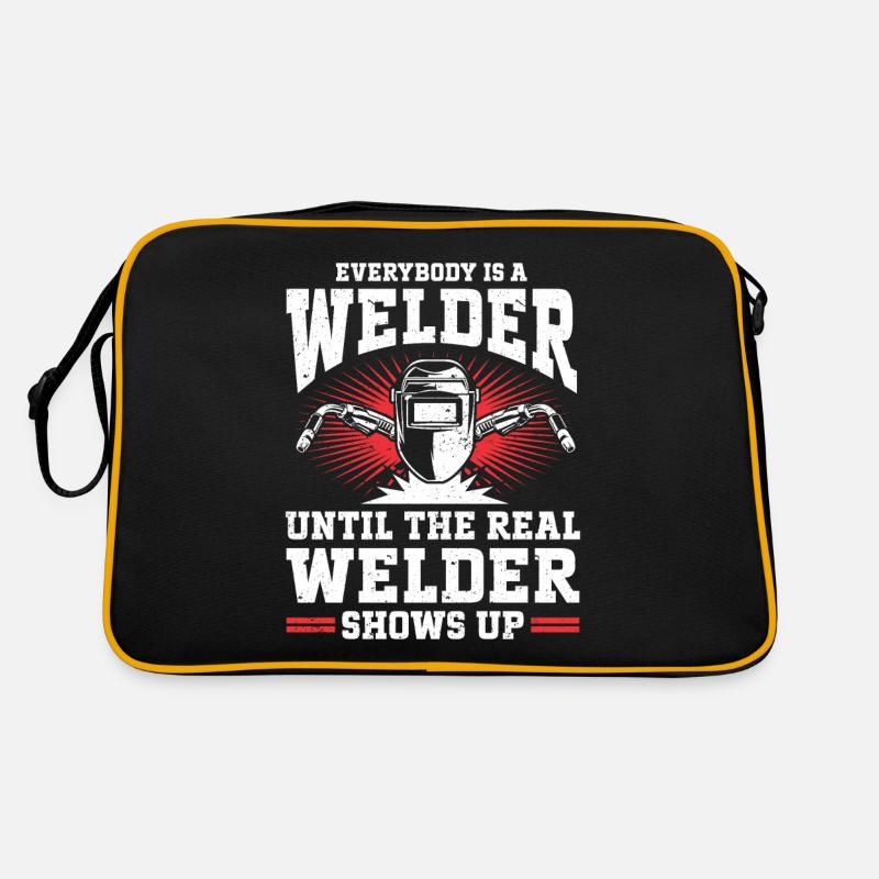 Welding Saying Metalworker Welder Dad Retro Bag