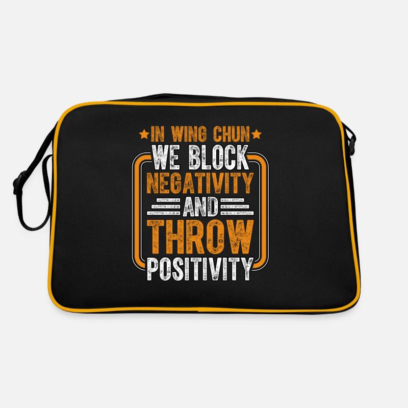 In Wing Chun we block negativity and throw positiv Retro Bag