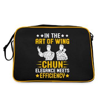 In the art of wing chun elegance meets efficiency - Retro Bag - black/gold - Back