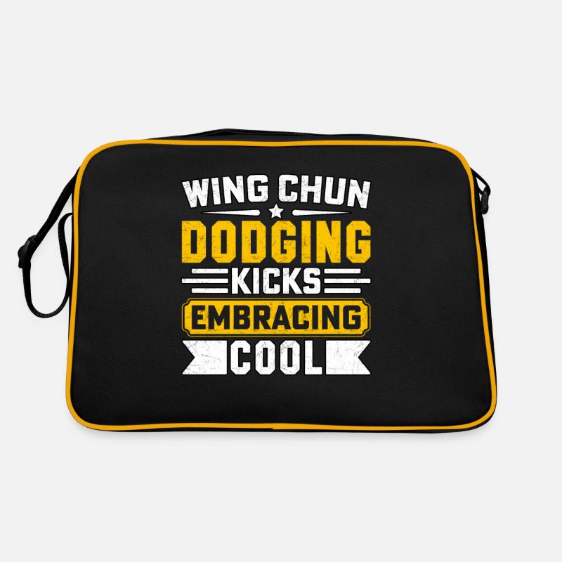 Wing Chun dodging kicks embracing cool Retro Bag