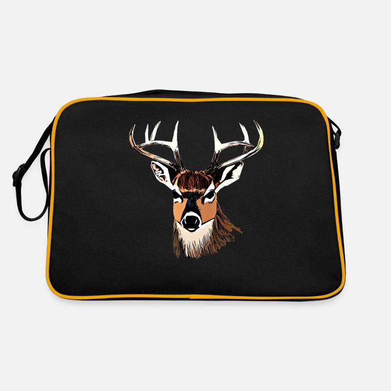 Red deer antlers with deer antlers Retro Bag