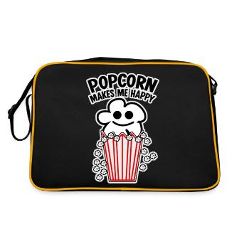 Maïs soufflé heureux - Sac Retro - noir/or - Dos
