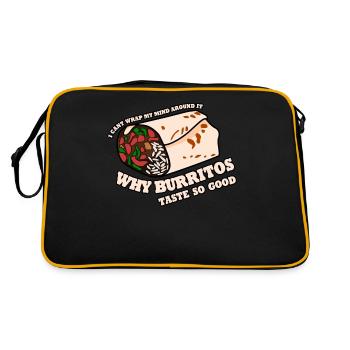 Burrito Burritos Cuisine mexicaine - Sac Retro - noir/or - Dos