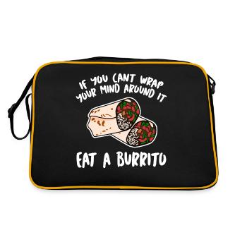 Burritos burrito à la cuisine mexicaine - Sac Retro - noir/or - Dos