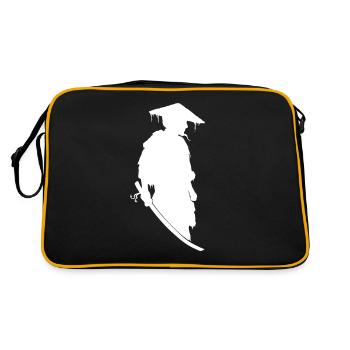 Japanese Warrior Moon Mysticism Gift - Retro Bag - black/gold - Back