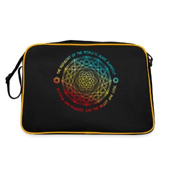 The Harmony Of The World Sacred Geometry - Retro Bag - black/gold - Back