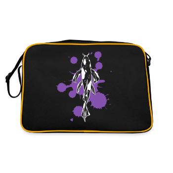 Rivière de vie de la force de Koï unique - Sac Retro - noir/or - Dos