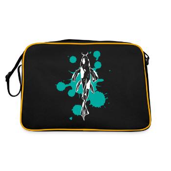 Rivière de vie de la force de Koï unique - Sac Retro - noir/or - Dos