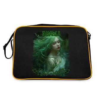 Rusalka Slawische Myhologie, Folklore, Kreatur - Retro Tasche - Schwarz/Gold - Hinten