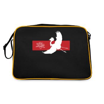 Crane & Lotus Harmony Symbolism - Retro Bag - black/gold - Back