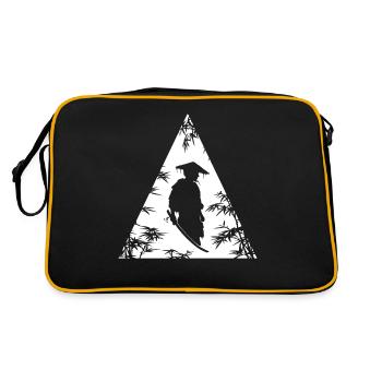 Mysterious Shadow Warrior Art - Retro Bag - black/gold - Back