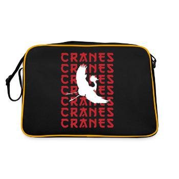CRANES Stylish Bird Silhouette - Retro Bag - black/gold - Back