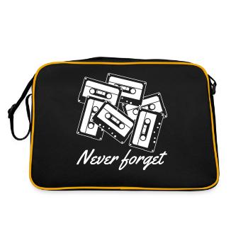 Cassette 90s 80s Cassettes Mixtape - Retro Tasche - Schwarz/Gold - Hinten