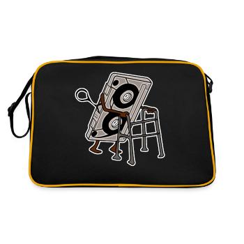 Cassette 80s Cassettes 90s Mixtape - Retro Tasche - Schwarz/Gold - Hinten