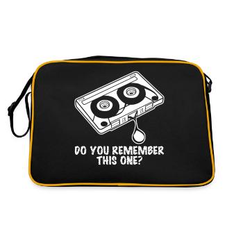 Cassette Cassettes 90s 80s - Retro Tasche - Schwarz/Gold - Hinten