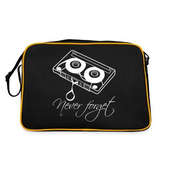 Cassette 90s Mixtape 80s Cassettes - Retro Tasche - Schwarz/Gold - Hinten