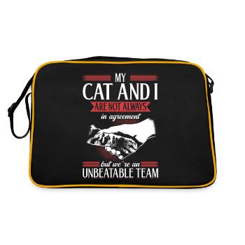 Unbeatable team - for cat lovers - Retro Bag - black/gold - Back